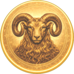 Aries zodiac medallion