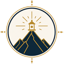 Lighthouse atop a mountain peak symbolizing guidance, resilience, and hope during challenging periods.