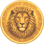 Leo zodiac medallion