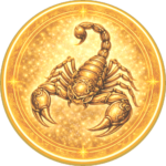 Scorpio zodiac medallion