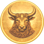 Taurus zodiac medallion
