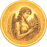 Virgo zodiac medallion